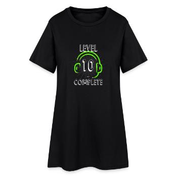 10. Geburtstag Gamer Level 10 Complete Geschenk - Frauen T-Shirt-Kleid - Schwarz - Vorne