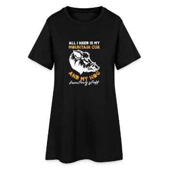Tout ce dont j’ai besoin, c’est de Mountain Cur et de Hog Hunting - Robe T-shirt Femme - noir - Devant