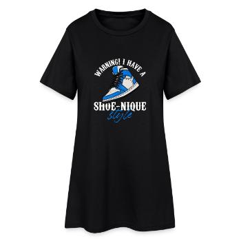 Avertissement! J’ai des baskets de style chaussure - Robe T-shirt Femme - noir - Devant