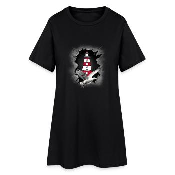 Phare Seagull Phares maritimes Seagulls - Robe T-shirt Femme - noir - Devant