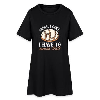 Sorry I Can't I Have To Concha-Trate Mexican Shell - Frauen T-Shirt-Kleid - Schwarz - Vorne