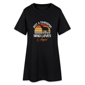 just a zookeeper who loves okapi Design for a - Frauen T-Shirt-Kleid - Schwarz - Vorne