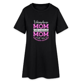 Maman vibraphone comme une maman normale mais en plus - Robe T-shirt Femme - noir - Devant