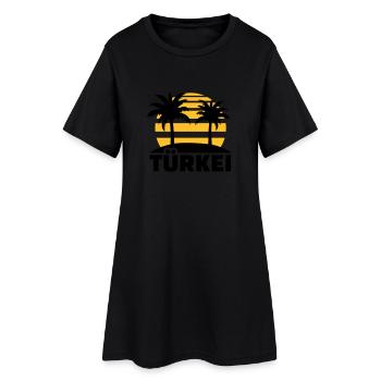 Türkei - Frauen T-Shirt-Kleid - Schwarz - Vorne