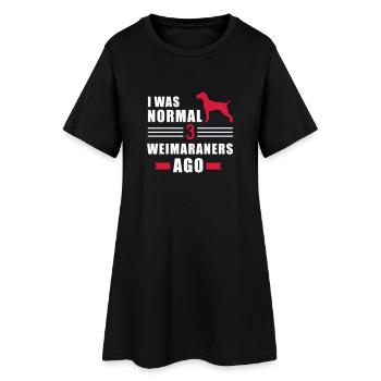Weimaraner - Frauen T-Shirt-Kleid - Schwarz - Vorne