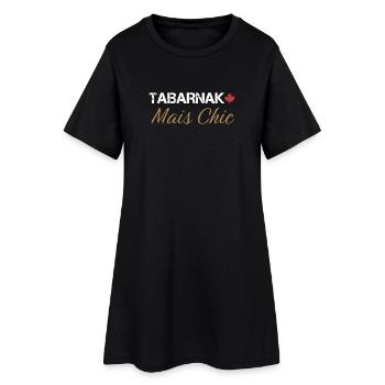 Tabarnak Chic Motif Nature Élégant - Robe T-shirt Femme - noir - Devant