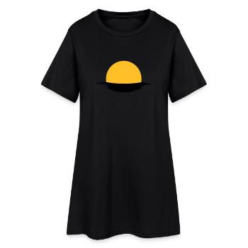 Sonne - Frauen T-Shirt-Kleid - Schwarz - Vorne