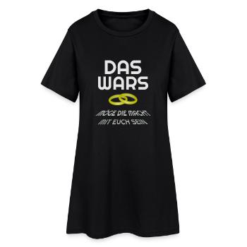 das wars - Frauen T-Shirt-Kleid - Schwarz - Vorne