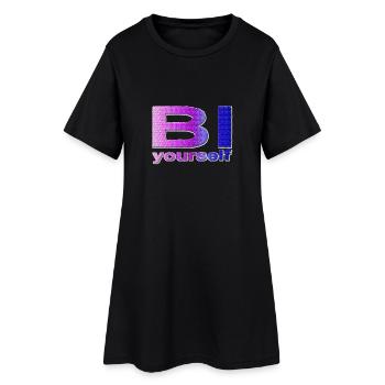 BI yourself - Frauen T-Shirt-Kleid - Schwarz - Vorne