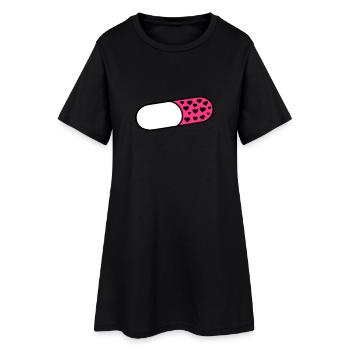 pill pilule - Robe T-shirt Femme - noir - Devant