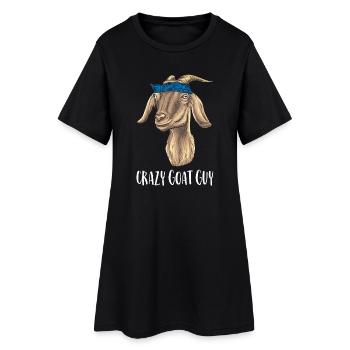 Homme de chèvre fou - Robe T-shirt Femme - noir - Devant