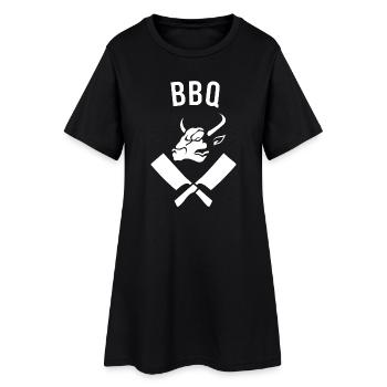 BBQ ideal for barbecue enthusiasts - Women’s T-Shirt Dress - black - Front