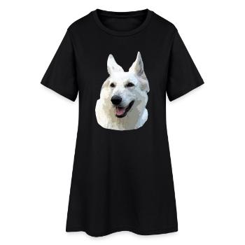 Berger Blanc - Robe T-shirt Femme - noir - Devant