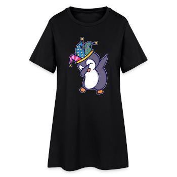 Oiseau de mer Cool Sweet Penguin Animal Drôle d’oiseau - Robe T-shirt Femme - noir - Devant