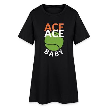 Tennis - Robe T-shirt Femme - noir - Devant