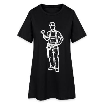 Plombier - Robe T-shirt Femme - noir - Devant
