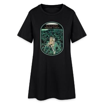 Illustration Château d'Eltz, Vallée de la Moselle - Robe T-shirt Femme - noir - Devant