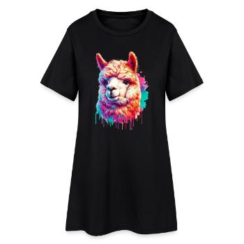 Alpaga - Robe T-shirt Femme - noir - Devant