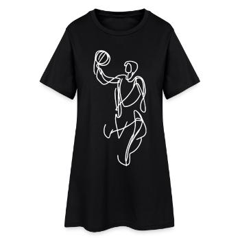 Croquis de basket-ball - Robe T-shirt Femme - noir - Devant