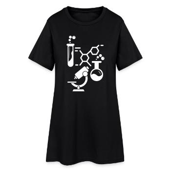 Chimie de laboratoire Lignes au néon - Robe T-shirt Femme - noir - Devant