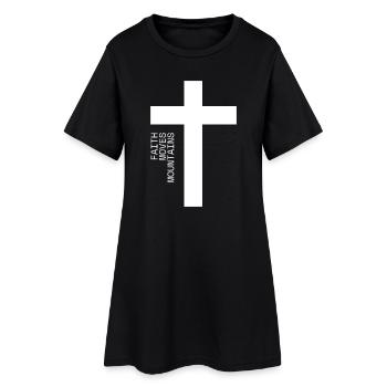 La foi déplace des montagnes - Robe T-shirt Femme - noir - Devant