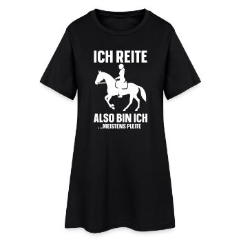 Je chevauche, donc je suis... principalement la faillite - Robe T-shirt Femme - noir - Devant