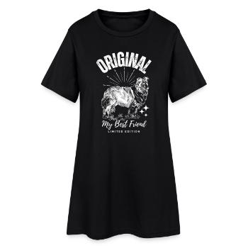 Chien Original Mon Meilleur Ami - Robe T-shirt Femme - noir - Devant