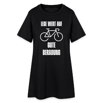 Accordez de l’importance à un bon cyclisme - pour les amateurs de cyclisme - Robe T-shirt Femme - noir - Devant