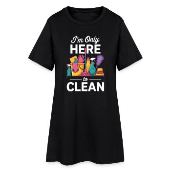 Motif humoristique domestique de l’équipe de ménage - Robe T-shirt Femme - noir - Devant