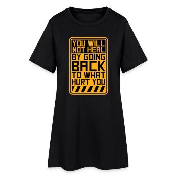 Tu ne guériras pas la douleur guérisse, lâcheras la nouvelle - Robe T-shirt Femme - noir - Devant