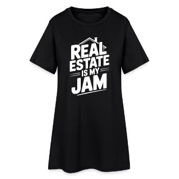 L’immobilier, c’est mon truc - Robe T-shirt Femme - noir - Devant