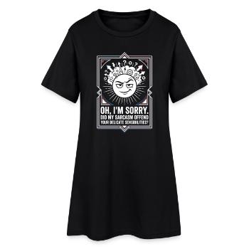 Sarcasme du Soleil : Désolé, je ne me suis pas excusé - Robe T-shirt Femme - noir - Devant