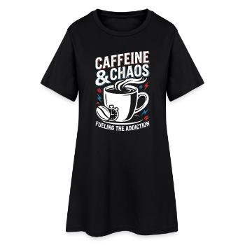 Chaos du café - Robe T-shirt Femme - noir - Devant