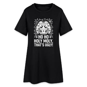Scène sacrée du pull laid de Ho Ho - Robe T-shirt Femme - noir - Devant