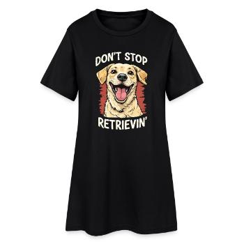 Cadeau drôle de chien vintage retriever - Robe T-shirt Femme - noir - Devant