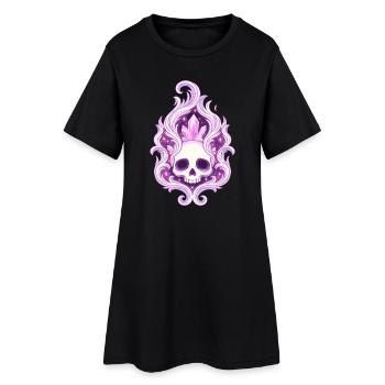 Sort de Flamme du Crâne de Cristal - Robe T-shirt Femme - noir - Devant