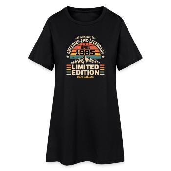 Jubiläumsjahrgang April 1985 - Frauen T-Shirt-Kleid - Schwarz - Vorne