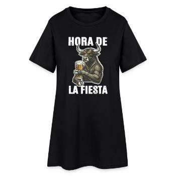 Spruch Stier Party - Frauen T-Shirt-Kleid - Schwarz - Vorne
