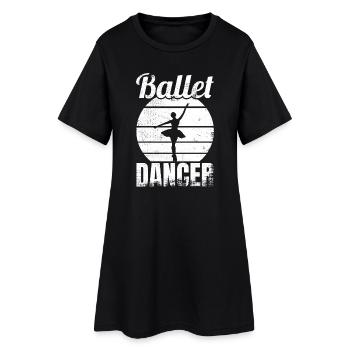 Drôle de danseuse de ballet - Robe T-shirt Femme - noir - Devant