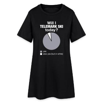 Tableau Telemark Ski Funny Skiing Today - Robe T-shirt Femme - noir - Devant