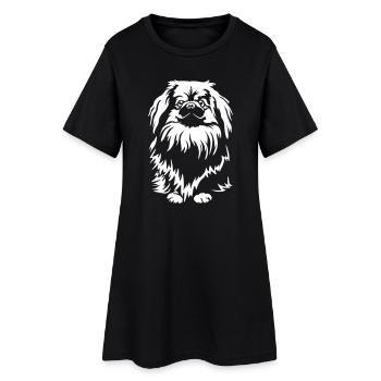 « Édition noire » pékinoise - Robe T-shirt Femme - noir - Devant