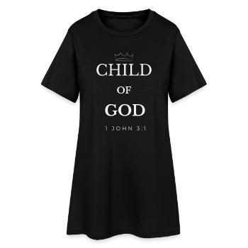 Enfant de Dieu, Couronne Jean 3:1 - Robe T-shirt Femme - noir - Devant