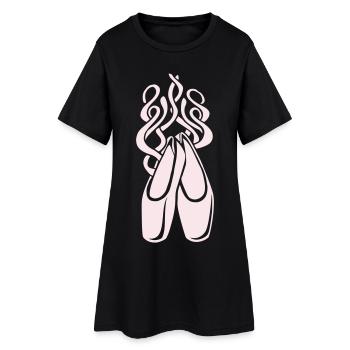 Symbole de ballerine des chaussures de ballet - Robe T-shirt Femme - noir - Devant