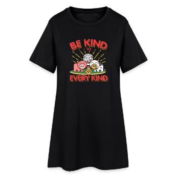 Be kind to every kind Vegan Veganer Veganismus - Robe T-shirt Femme - noir - Devant