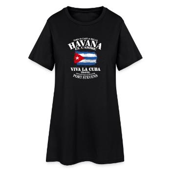 Havana - Cuba Flag - Robe T-shirt Femme - noir - Devant