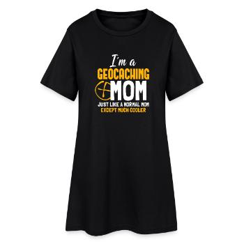Je suis Geocaching Maman - Robe T-shirt Femme - noir - Devant