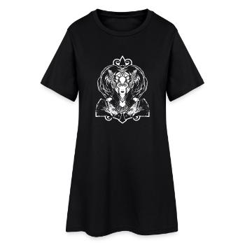 Walküre - Frauen T-Shirt-Kleid - Schwarz - Vorne