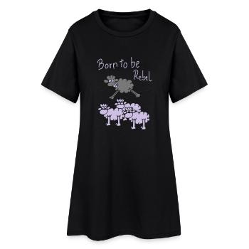moutons rebelles pour les chemises foncées - Robe T-shirt Femme - noir - Devant