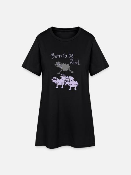 moutons rebelles pour les chemises foncées - Robe T-shirt Femme - noir