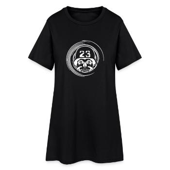 crâne tekno 23 - Robe T-shirt Femme - noir - Devant